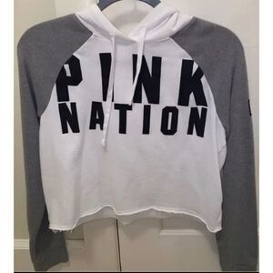 Victoria's Secret Pink Nation Women's Cropped Hoodie Multicolor Size S/M
